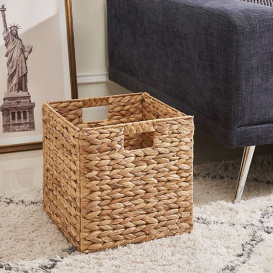 Water Hyacinth Foldable Basket